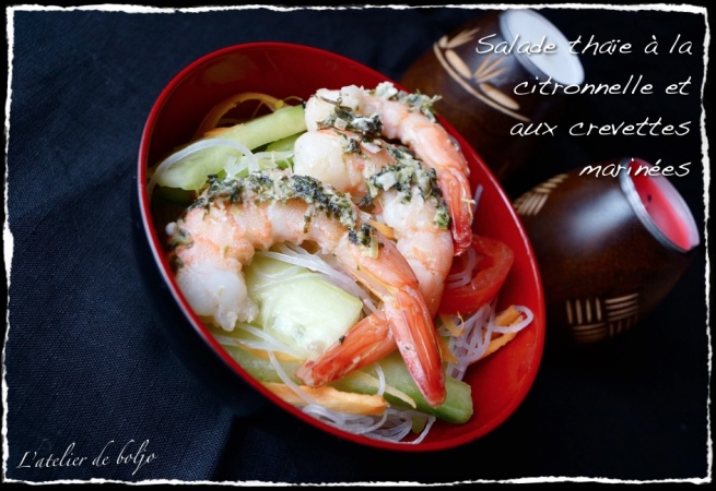 Salade thaïe à la citronnelle et aux crevettes 1